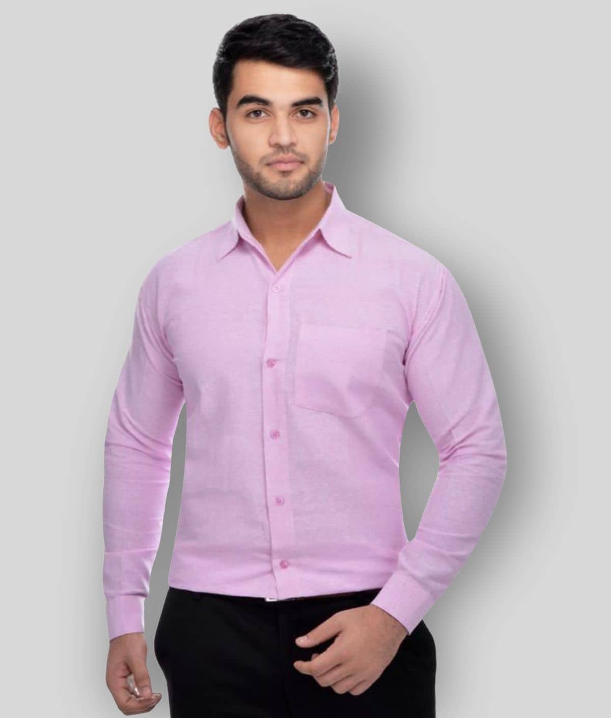DESHBANDHU DBK Cotton Regular Fit Men's Formal Shirt - Pink ( Pack of 1 )