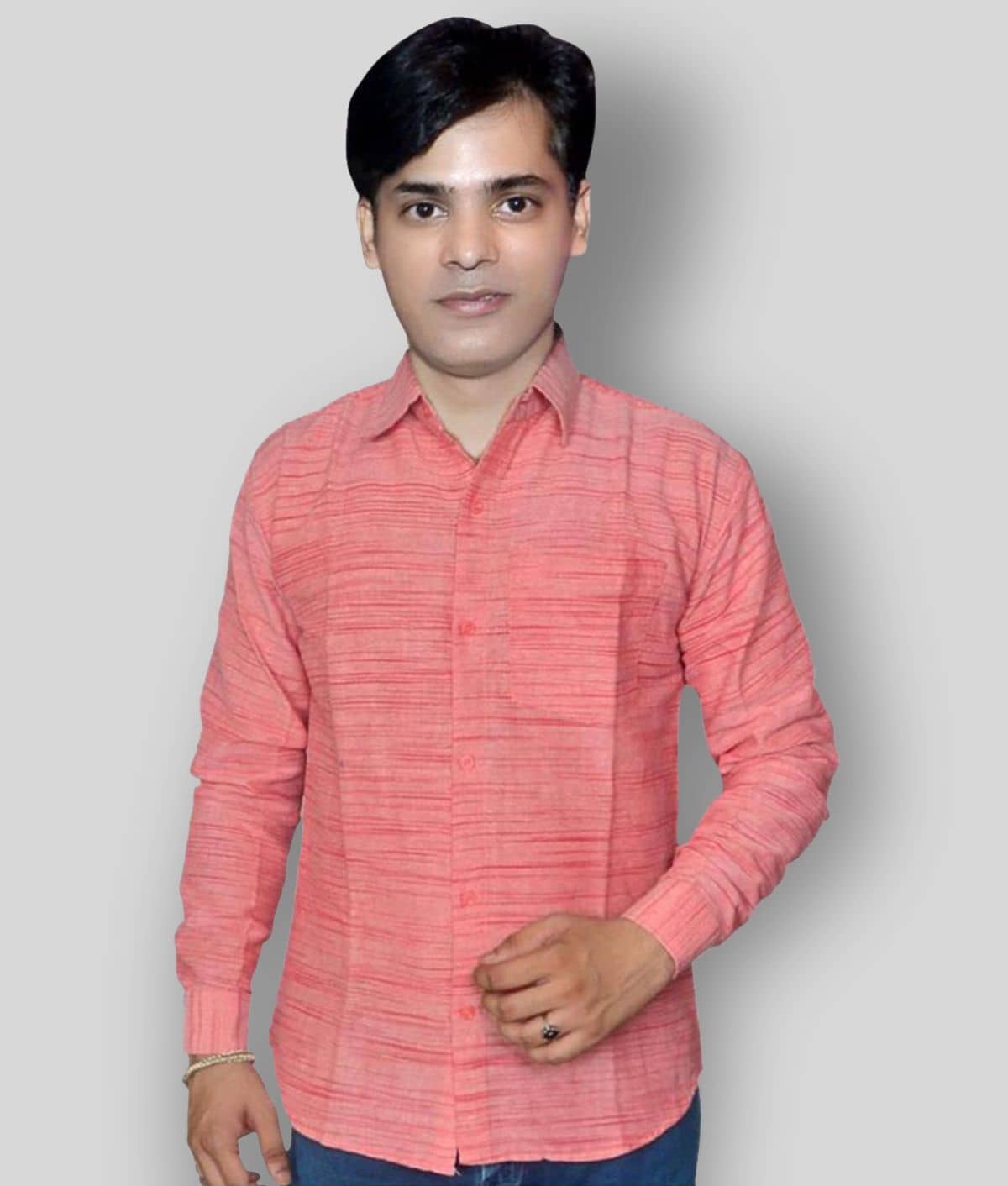 DESHBANDHU DBK - Pink Cotton Regular Fit Men's Formal Shirt (Pack of 1)