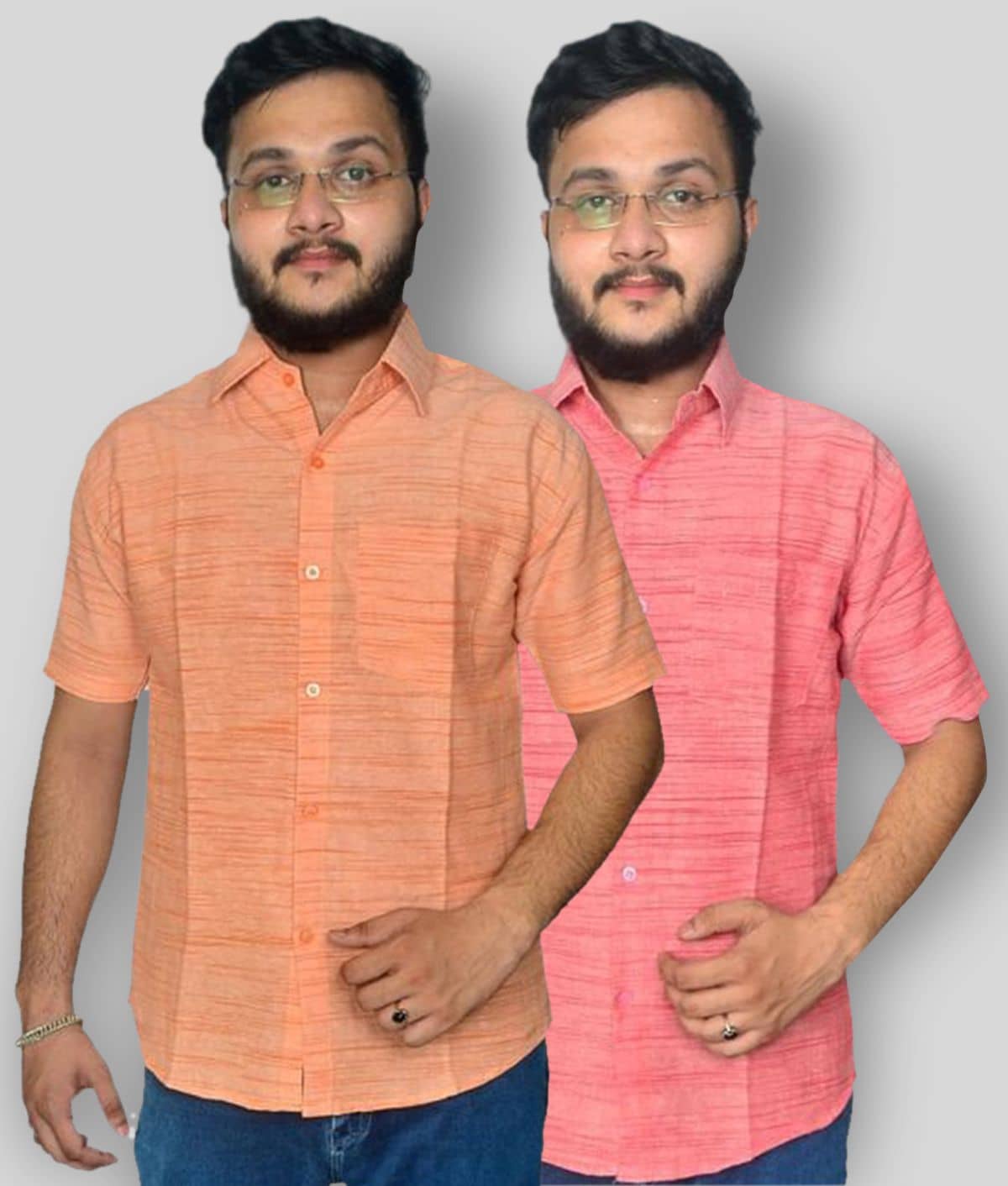 DESHBANDHU DBK - Multicolor Cotton Regular Fit Men's Formal Shirt (Pack of 2)