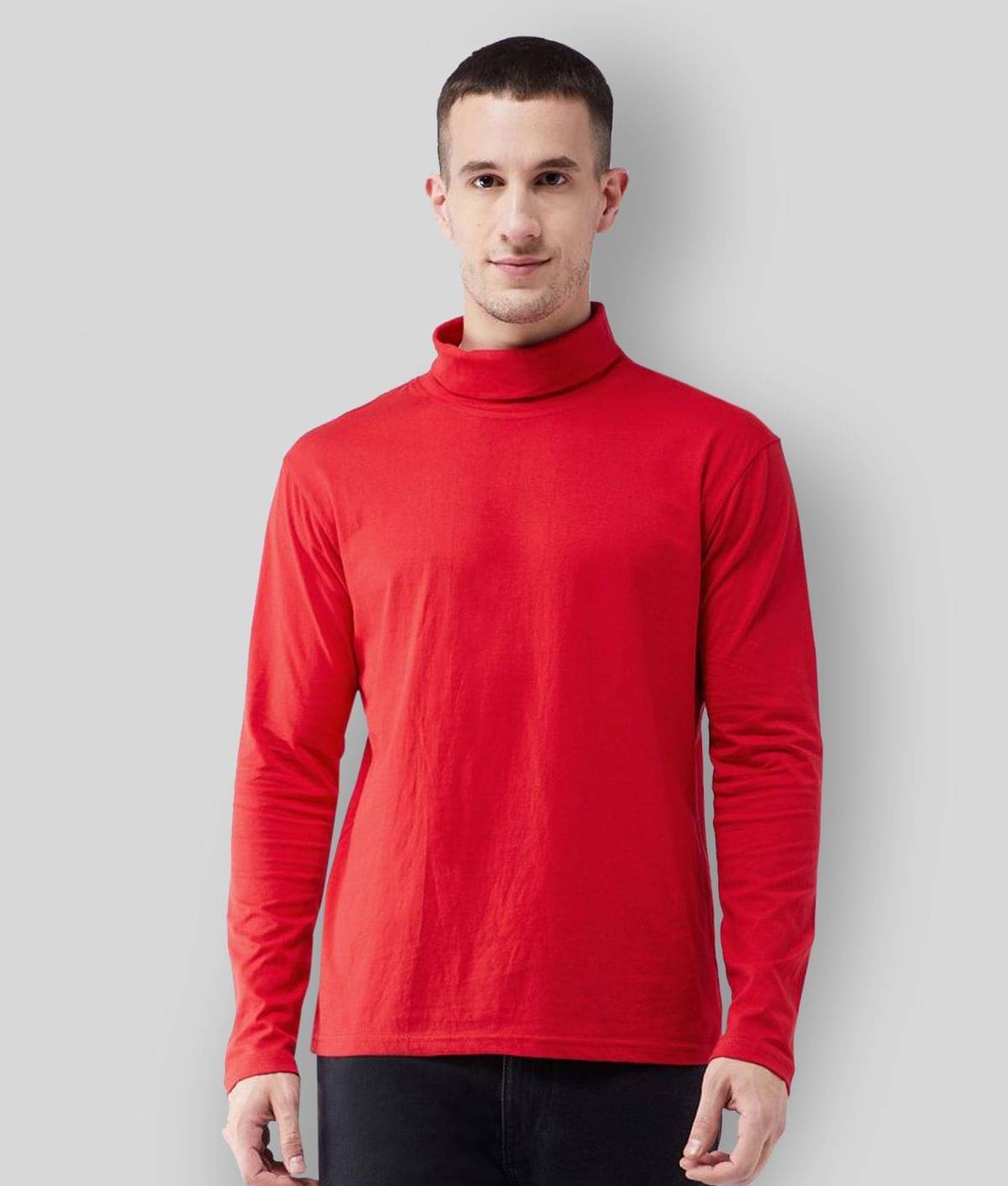     			Gritstones Pack of 1 Cotton Blend Regular Fit Men's T-Shirt ( Red )