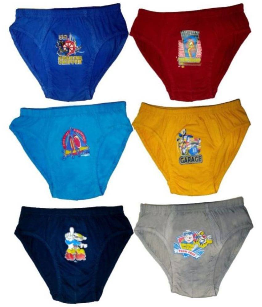     			HAP Pack of 6 Boys 100% Cotton Briefs ( Multi Color )