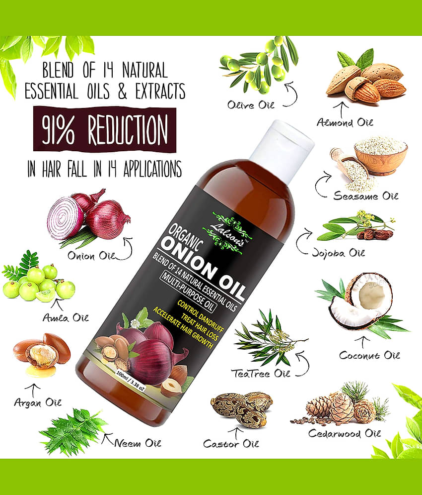 Lalson's - Anti Hair Fall Onion Oil 100 ml ( Pack of 3 )