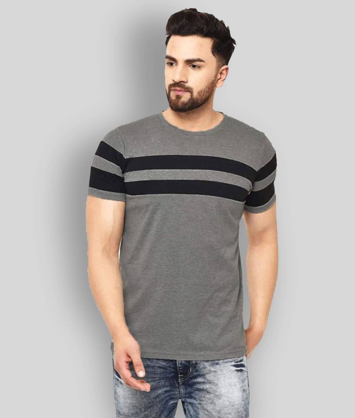 Leotude Pack of 1 Cotton Blend Regular Fit Men's T-Shirt ( Maroon )