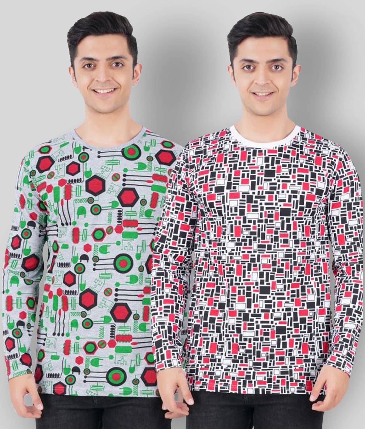 NOW OR NEVER Pack of 2 Cotton Blend Regular Fit Men's T-Shirt ( Red ) NOW OR NEVER Pack of 2 Cotton Blend Regular Fit Men's T-Shirt ( Red )