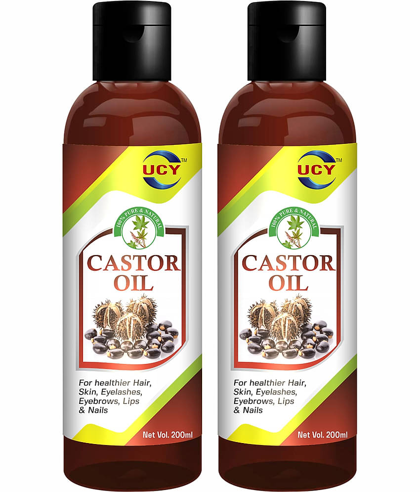 UCY Pure Castor Oil for Hair and Skin 200 mL Pack of 2