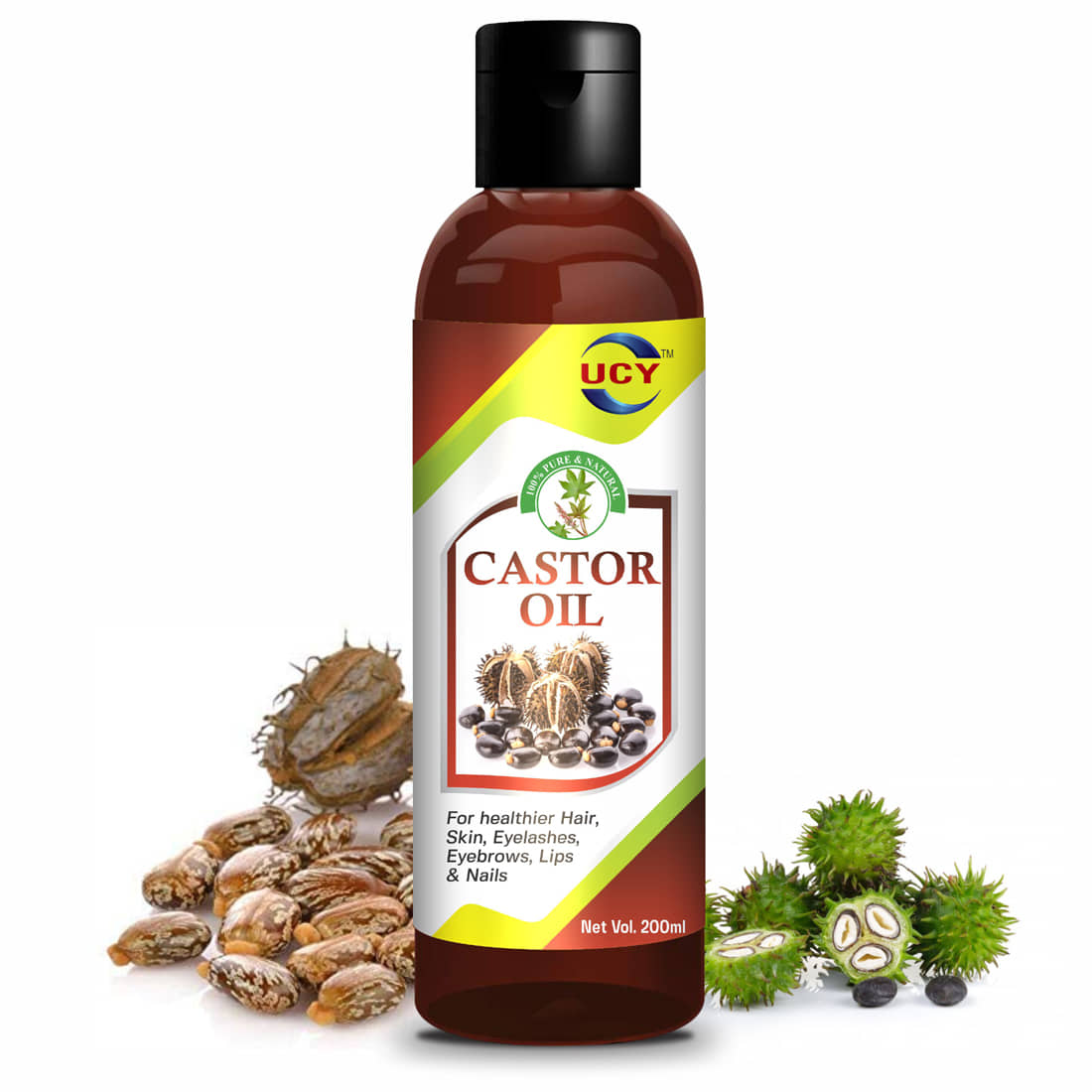 UCY Pure Castor Oil for Hair and Skin 200 mL