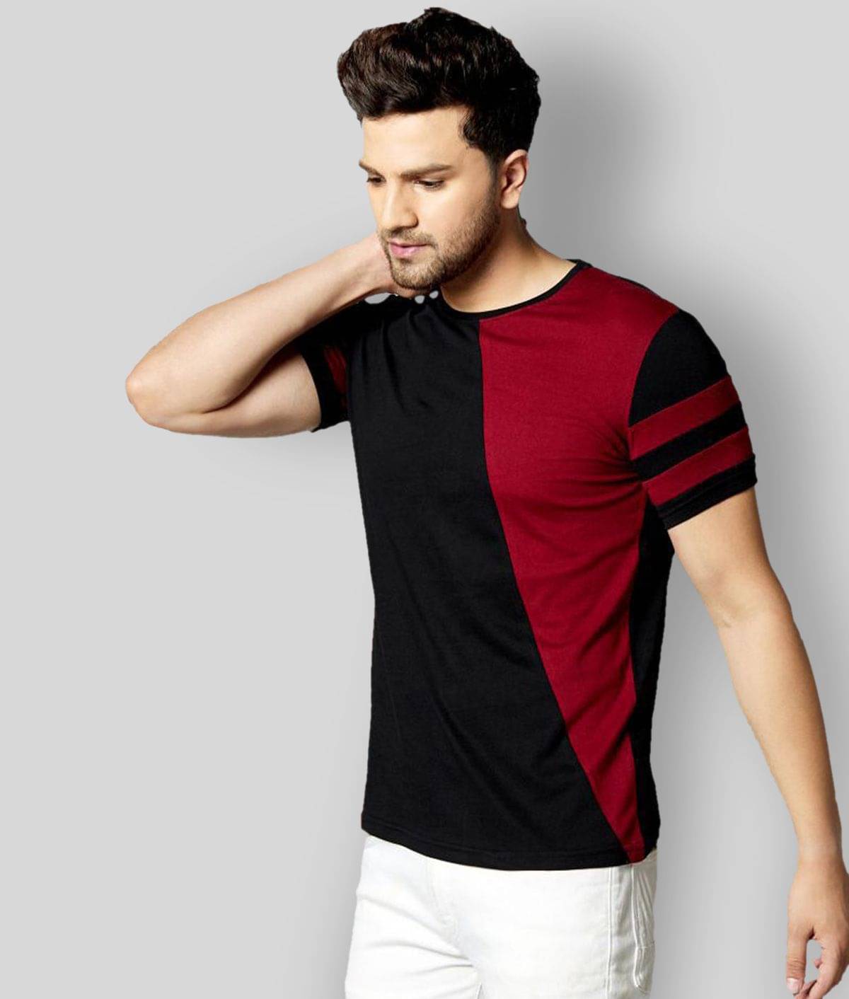 AUSK Pack of 1 Cotton Regular Fit Men's T-Shirt ( Multicolor ) AUSK Pack of 1 Cotton Regular Fit Men's T-Shirt ( Multicolor )