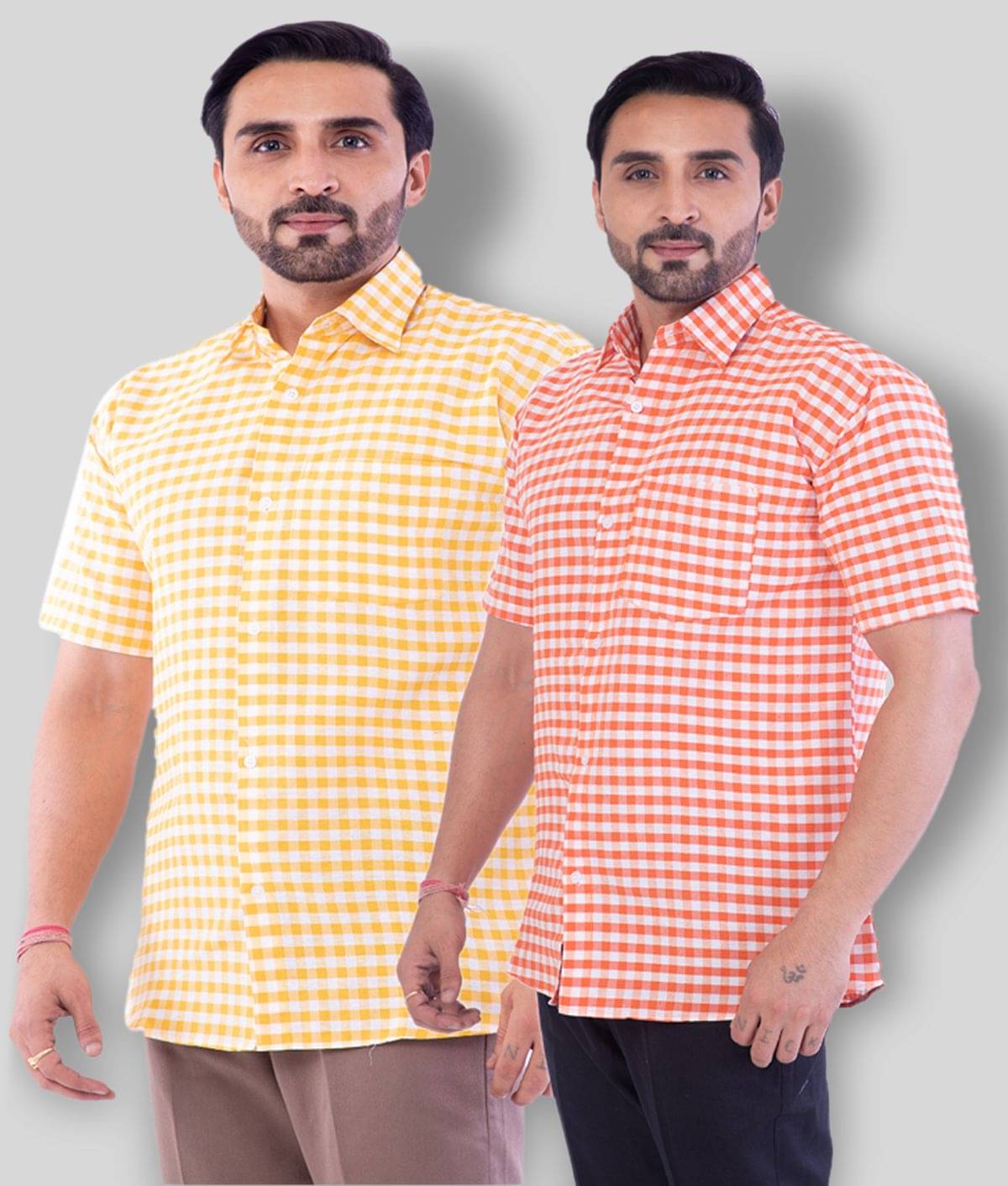 DESHBANDHU DBK - Multicolor Cotton Regular Fit Men's Casual Shirt (Pack of 2 ) DESHBANDHU DBK - Multicolor Cotton Regular Fit Men's Casual Shirt (Pack of 2 )