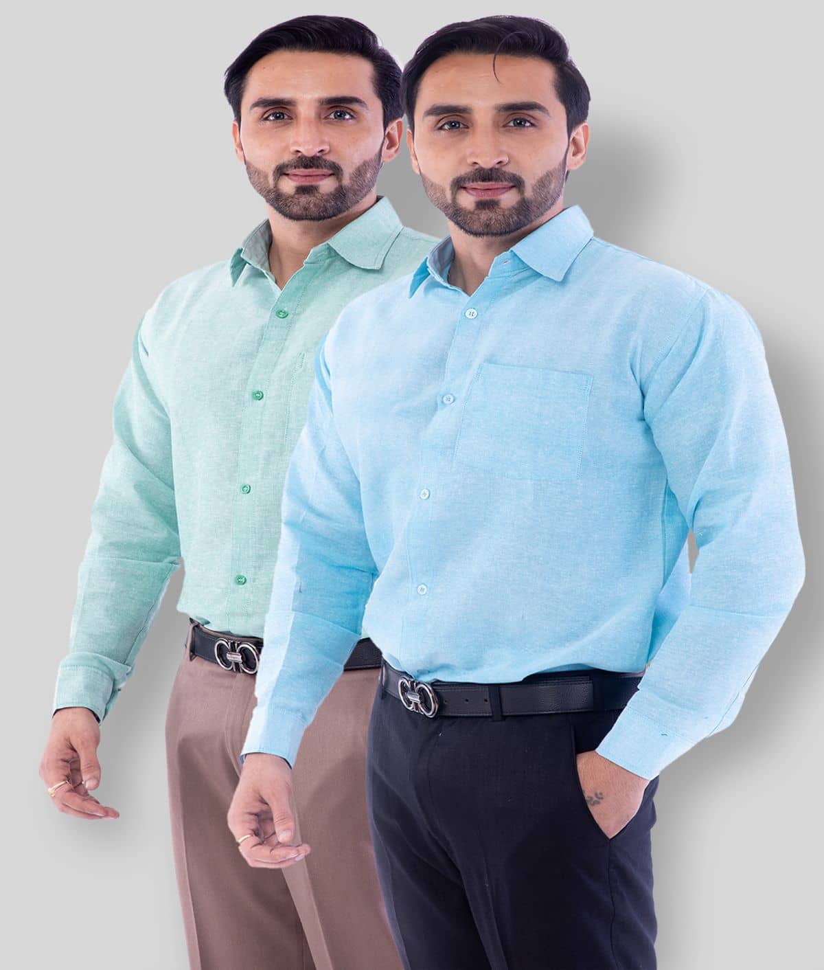 DESHBANDHU DBK - Multi Cotton Regular Fit Men's Formal Shirt ( Pack of 2 )