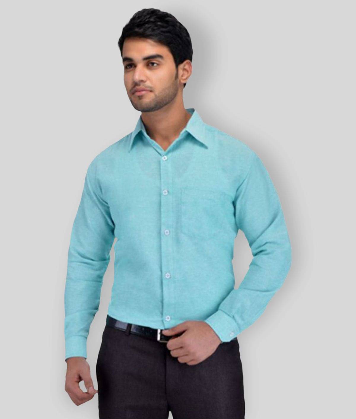     			DESHBANDHU DBK - Blue Cotton Regular Fit Men's Casual Shirt (Pack of 1 )