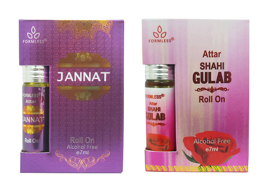     			Jannat 7ml Attar 1pc. and Shahi Gulab 7ml Attar 1pc.