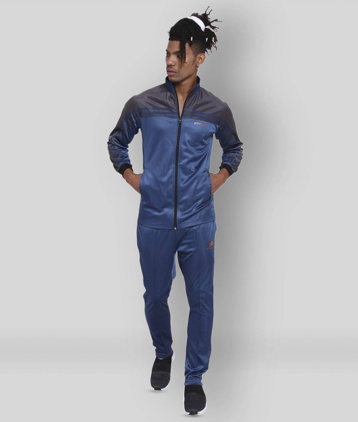 OFF LIMITS - Blue Polyester Regular Fit Colorblock Men's Sports Tracksuit ( Pack of 1 ) OFF LIMITS - Blue Polyester Regular Fit Colorblock Men's Sports Tracksuit ( Pack of 1 )