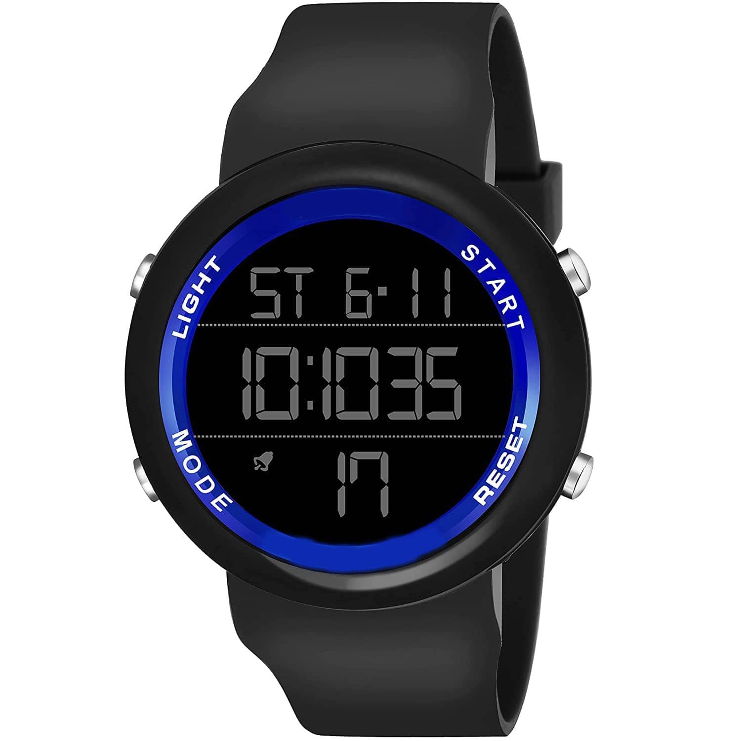 Om Collection -  Black Rubber Digital Men's Watch