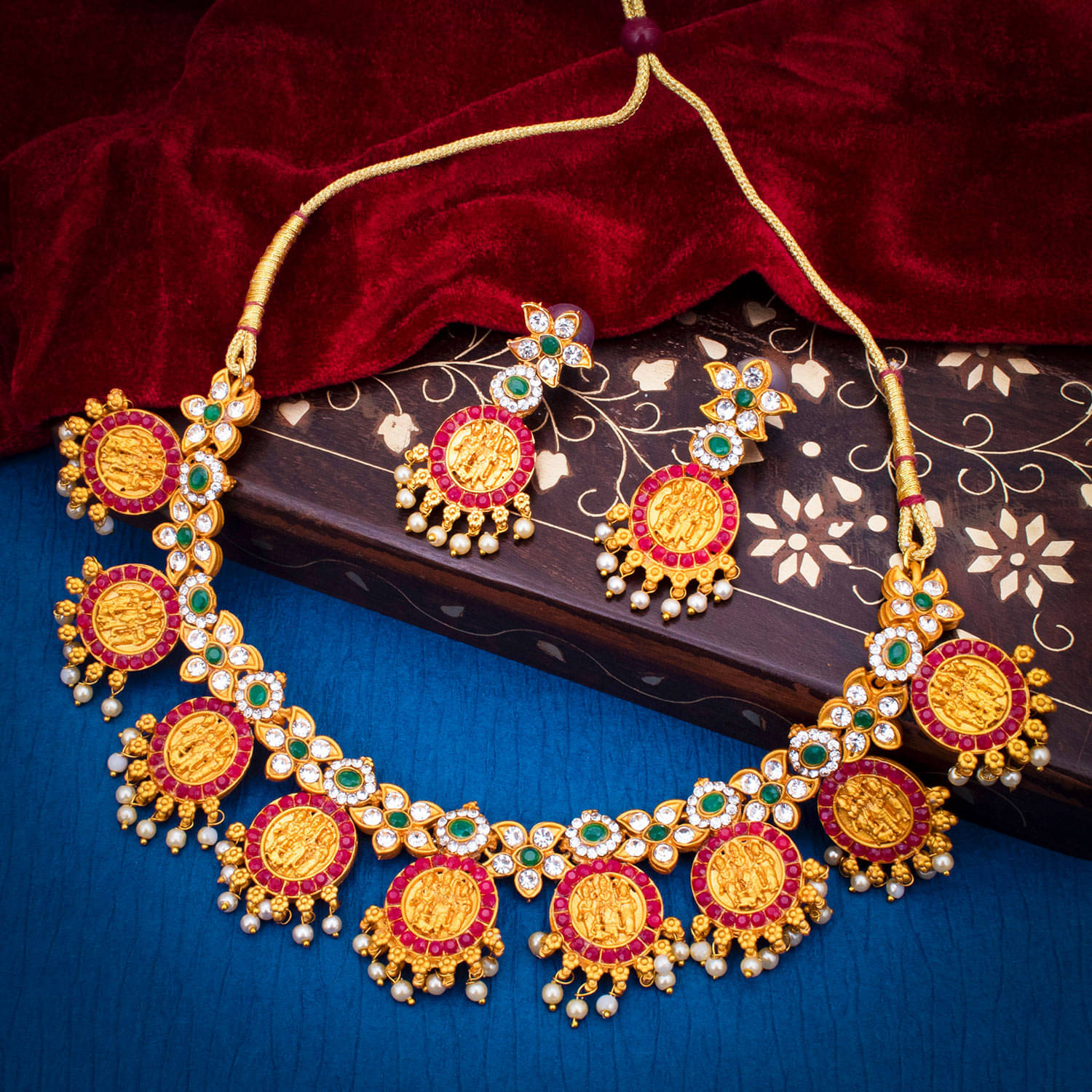    			Sukkhi Alloy Multi Color Traditional Necklaces Set Collar