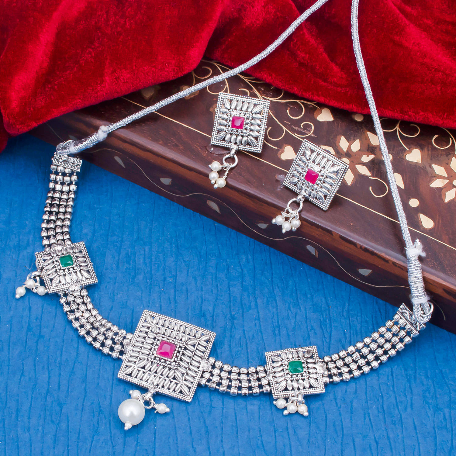     			Sukkhi Alloy Multi Color Traditional Necklaces Set Collar