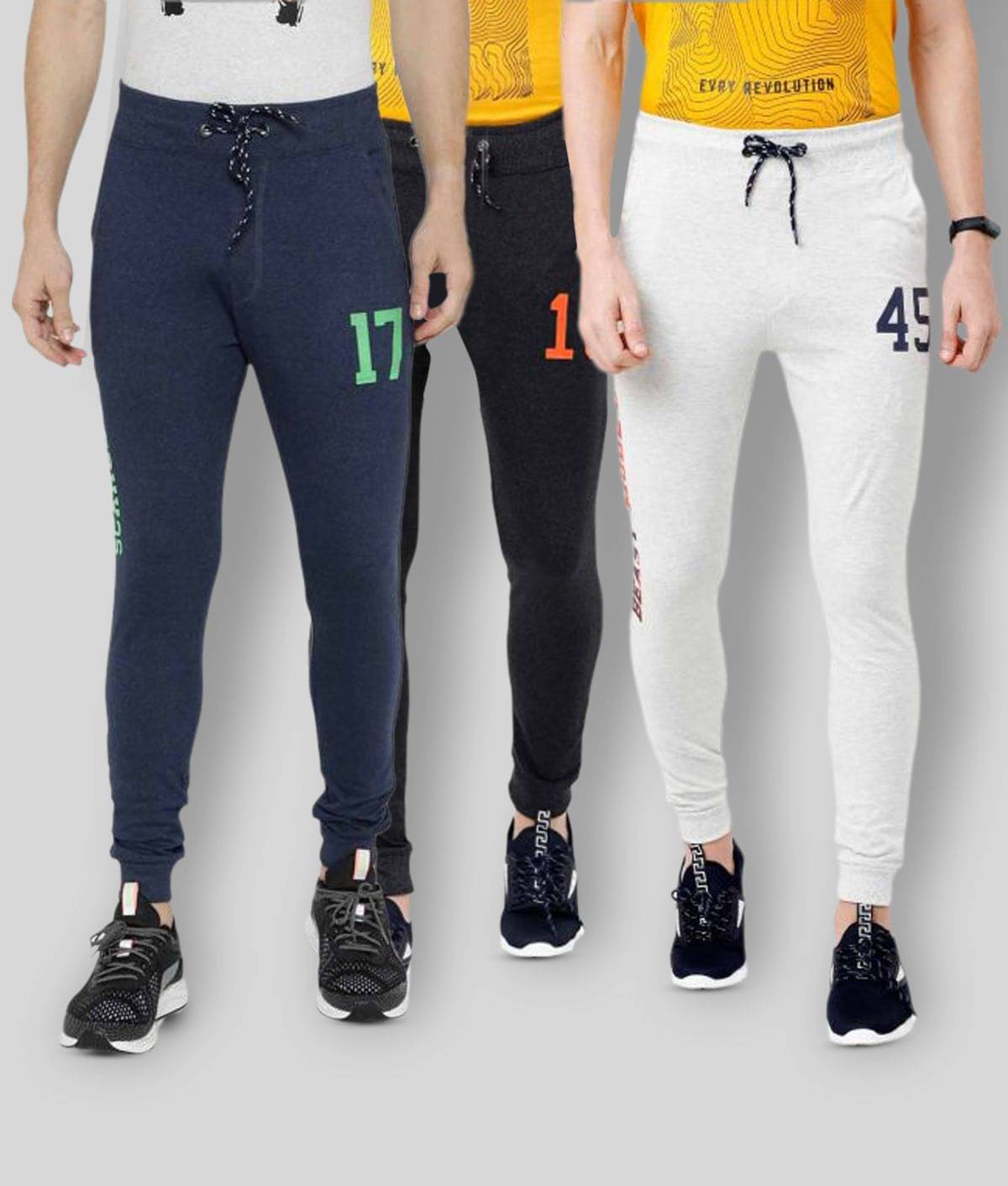 Ardeur - Multicolor Cotton Blend Men's Joggers ( Pack of 3 )     			Ardeur - Multicolor Cotton Blend Men's Joggers ( Pack of 3 )