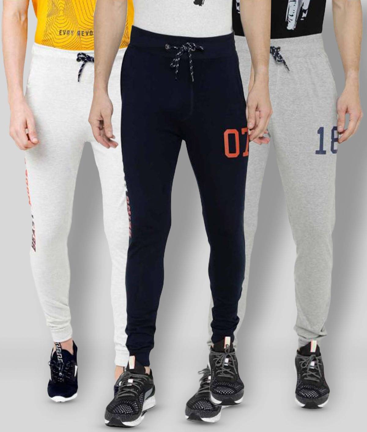 Ardeur - Multicolor Cotton Blend Men's Joggers ( Pack of 3 )     			Ardeur - Multicolor Cotton Blend Men's Joggers ( Pack of 3 )