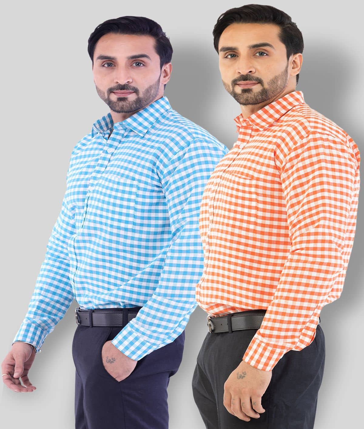 DESHBANDHU DBK - Multi Cotton Regular Fit Men's Formal Shirt ( Pack of 2 )
