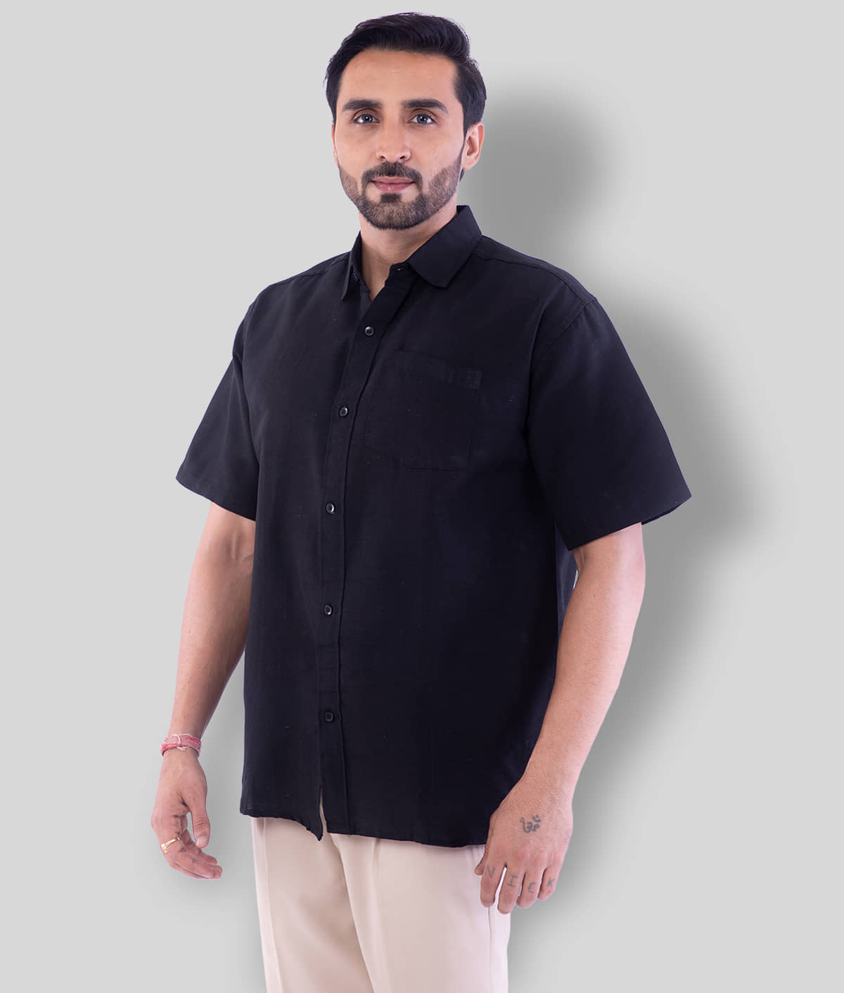 DESHBANDHU DBK - Black Cotton Regular Fit Men's Casual Shirt ( Pack of 1 )
