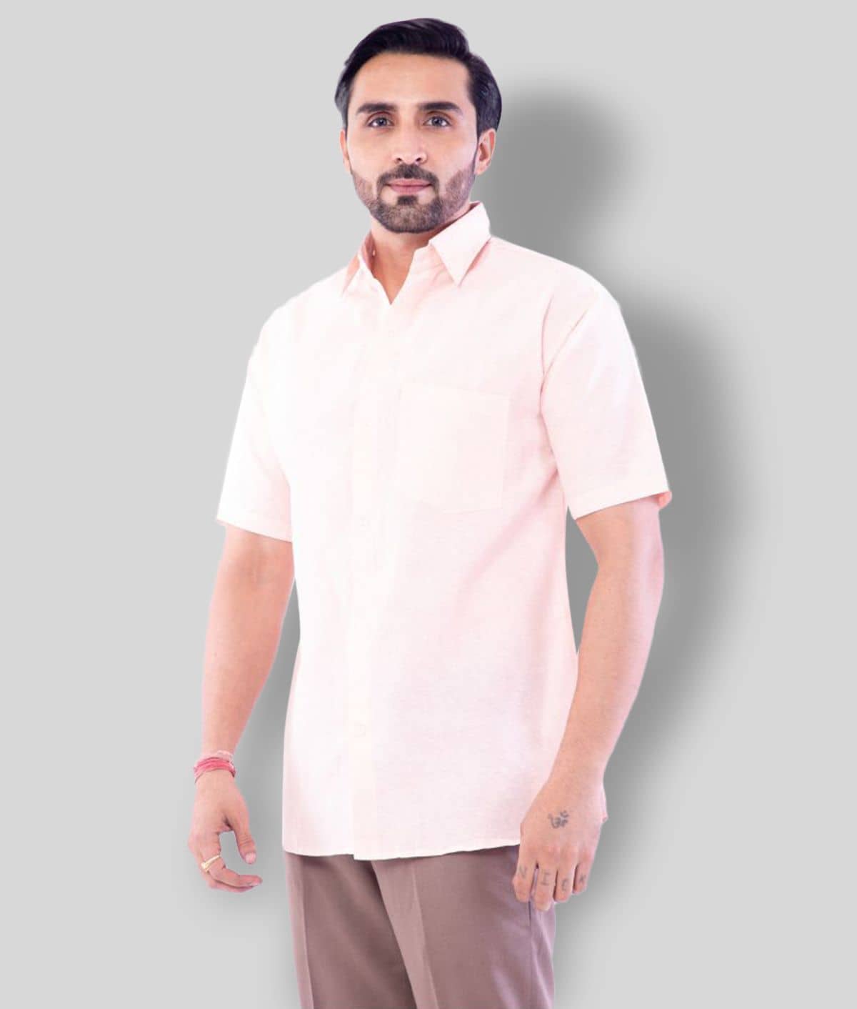 DESHBANDHU DBK - Pink Cotton Regular Fit Men's Casual Shirt (Pack of 1 )