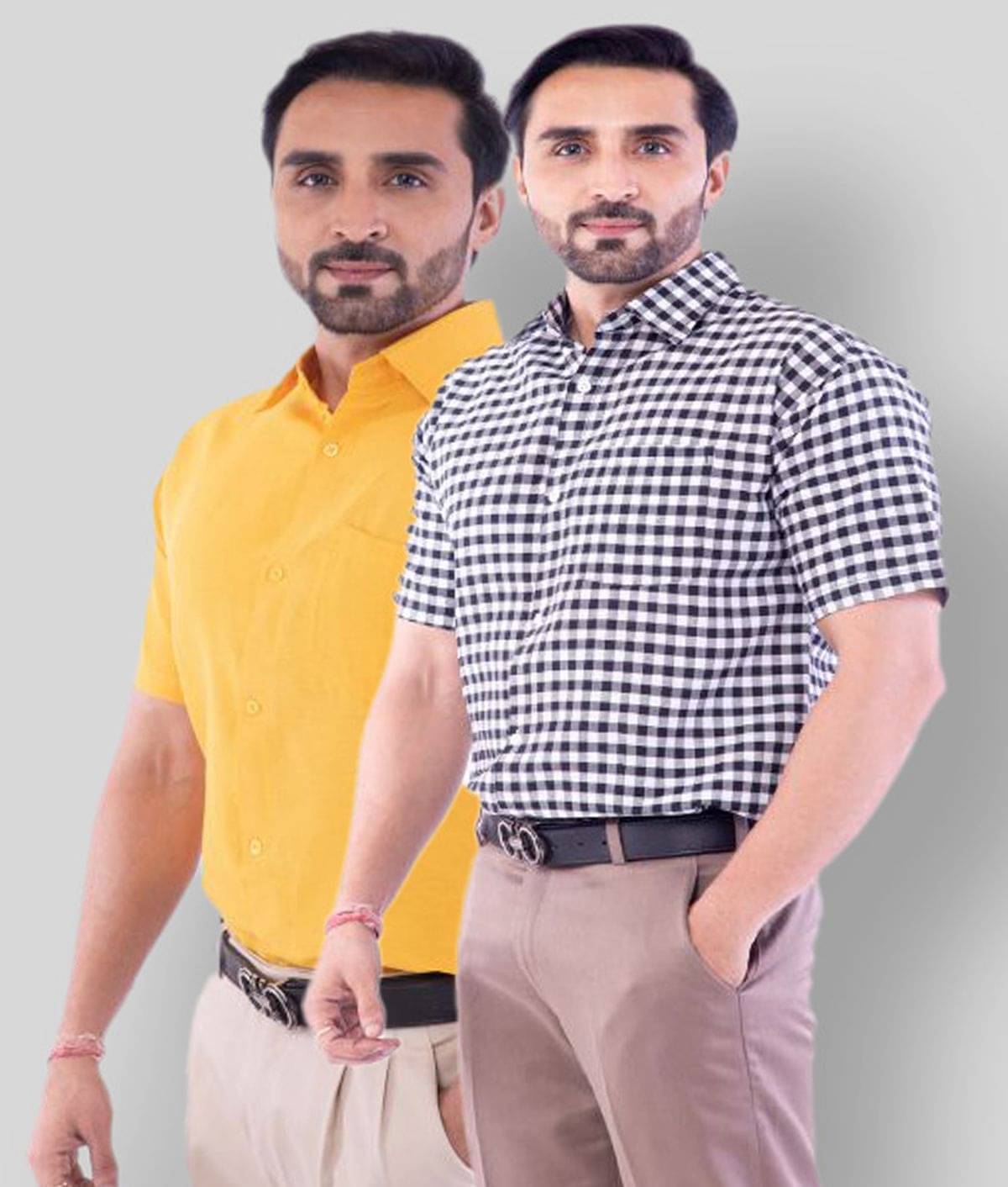 DESHBANDHU DBK - Multicolor Cotton Regular Fit Men's Casual Shirt (Pack of 2 ) DESHBANDHU DBK - Multicolor Cotton Regular Fit Men's Casual Shirt (Pack of 2 )