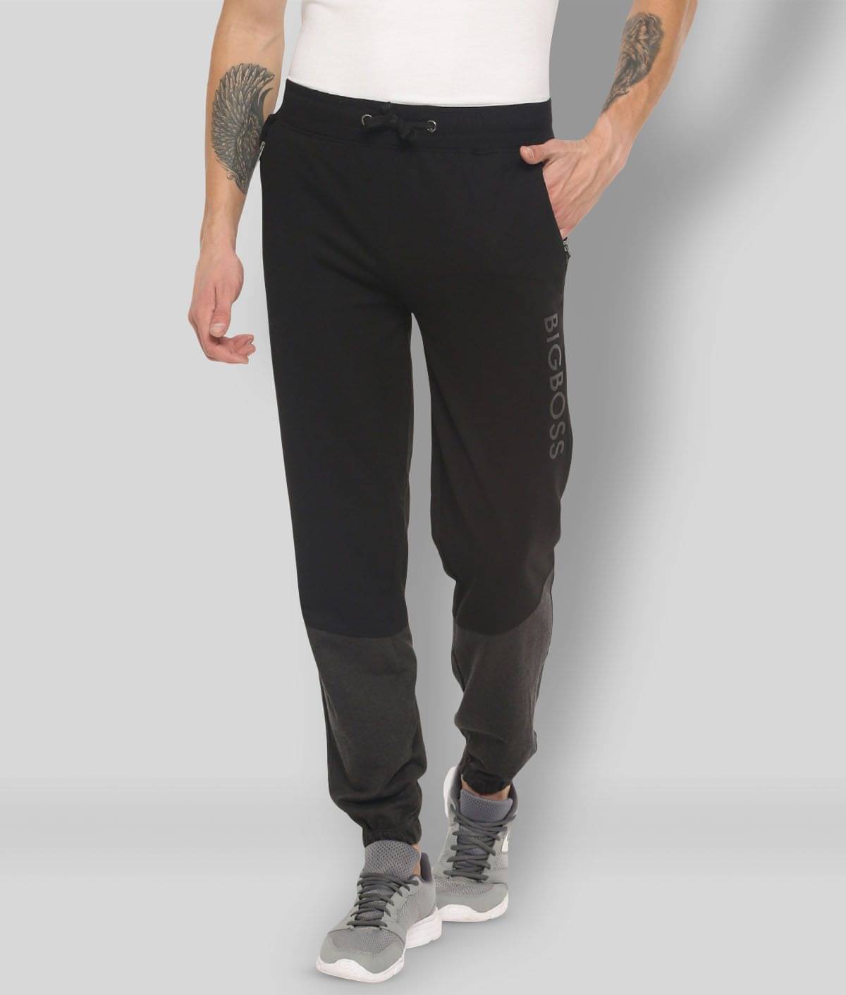     			Dollar - Black Cotton Men's Joggers ( Pack of 1 )