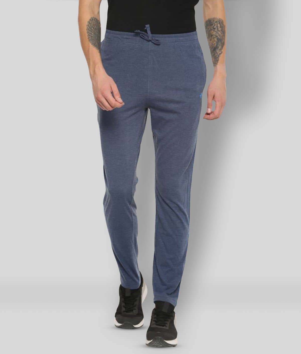 Dollar - Blue Cotton Men's Trackpants ( Pack of 1 ) - Track Pants | Buy online on ZillyBuy