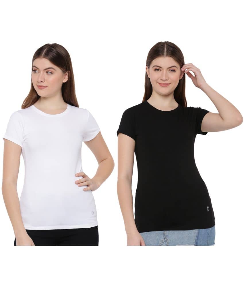 Dollar Missy Women Cotton Solid Regular Fit Round Neck T-Shirt ( Multi Color )