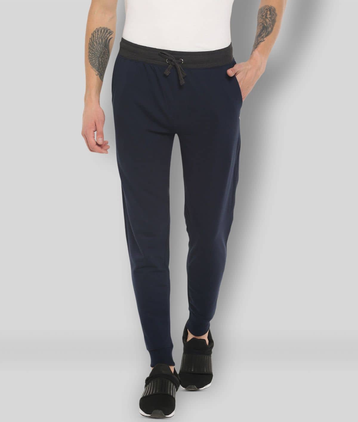 Dollar - Navy Cotton Men's Joggers ( Pack of 1 ) - Track Pants | Buy online on ZillyBuy