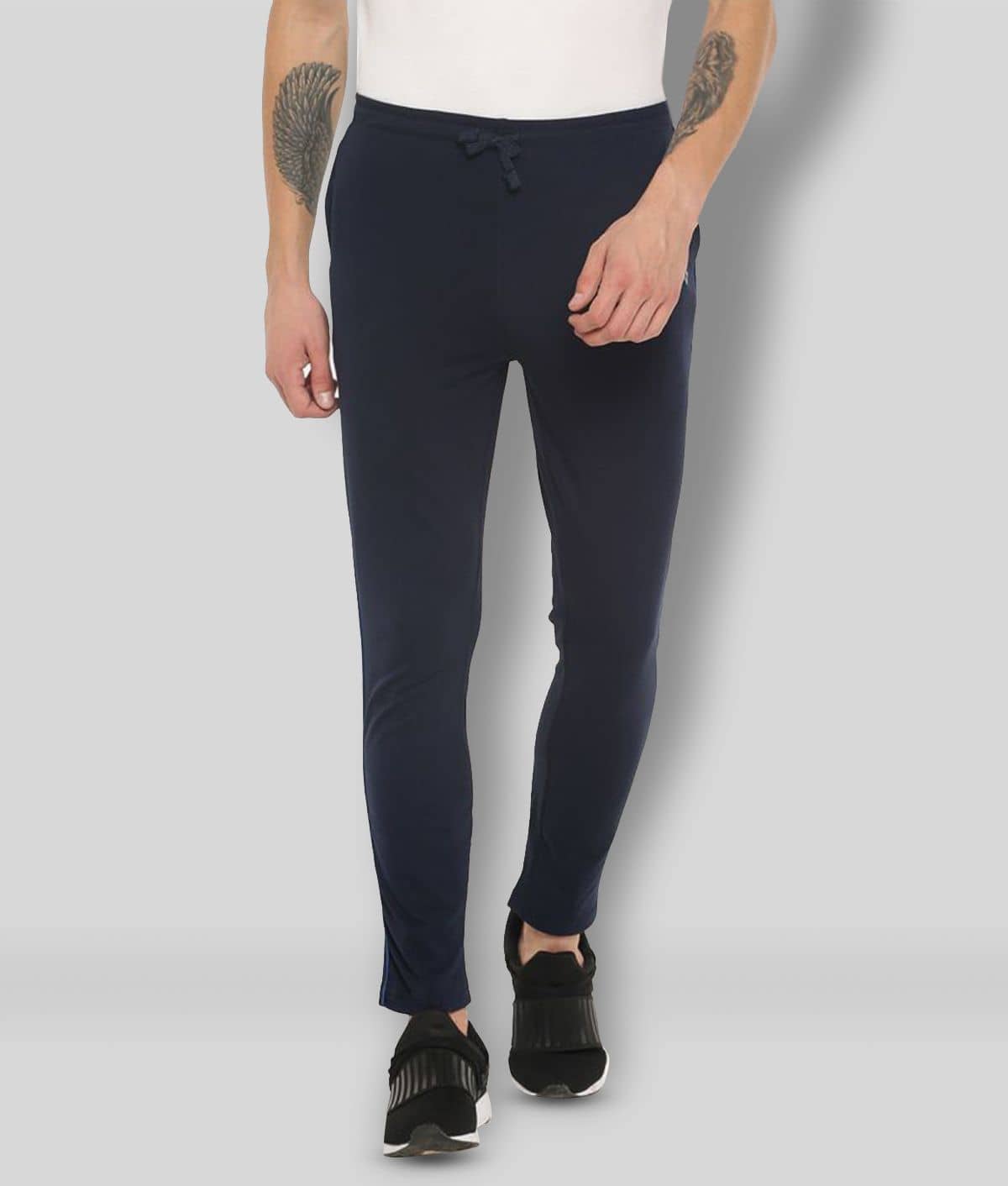 Dollar - Navy Cotton Men's Trackpants ( Pack of 1 ) - Track Pants | Buy online on ZillyBuy