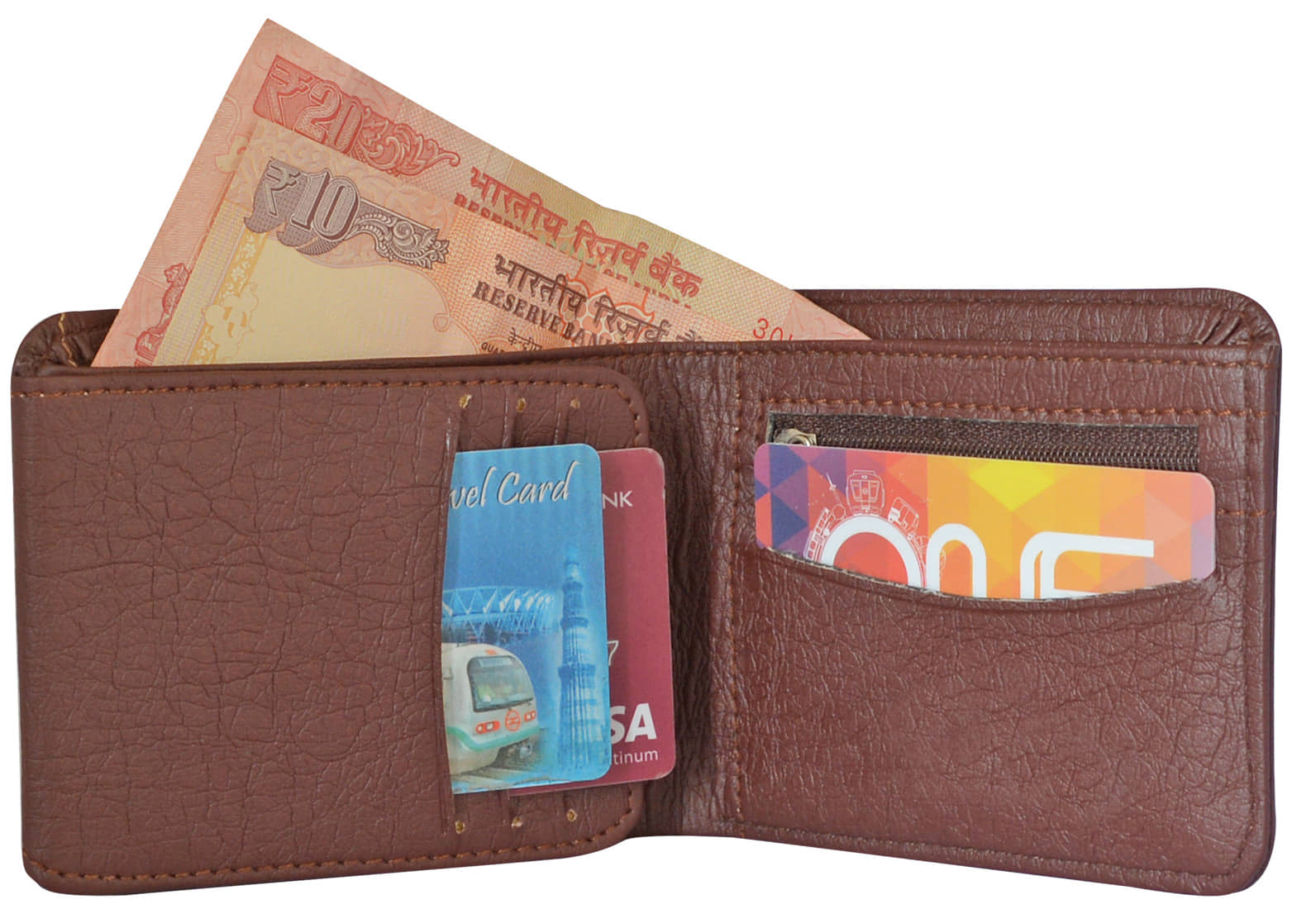 Loopa PU Brown Casual Regular Wallet - Handbags | Buy online on ZillyBuy