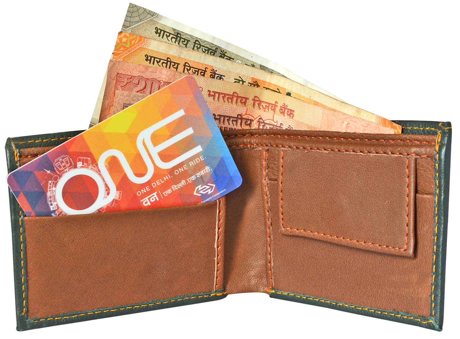     			Loopa PU Brown Casual Regular Wallet