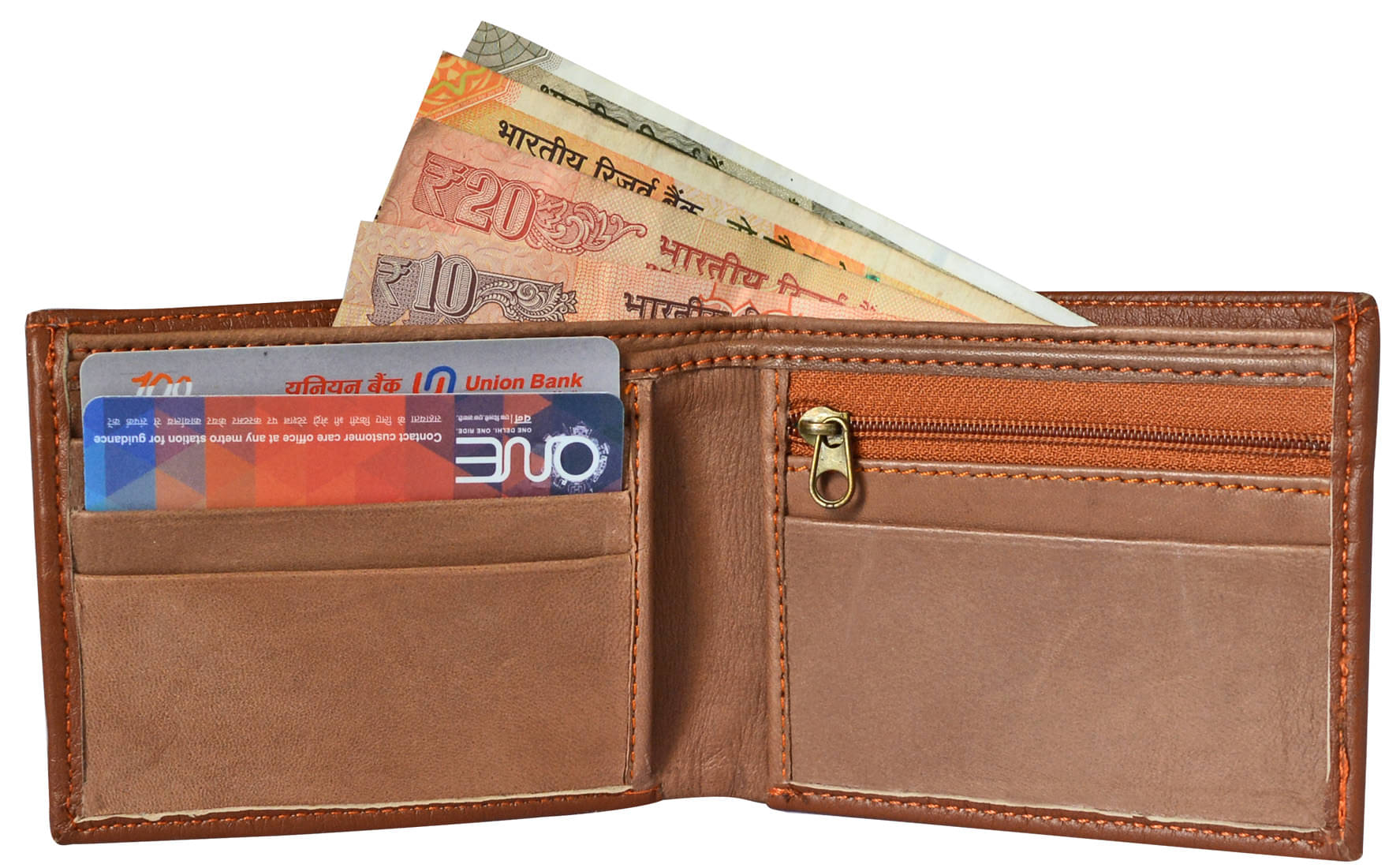     			Loopa PU Tan Casual Regular Wallet