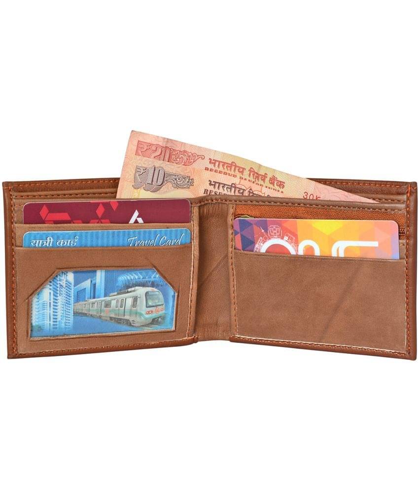     			Loopa PU Tan Casual Regular Wallet