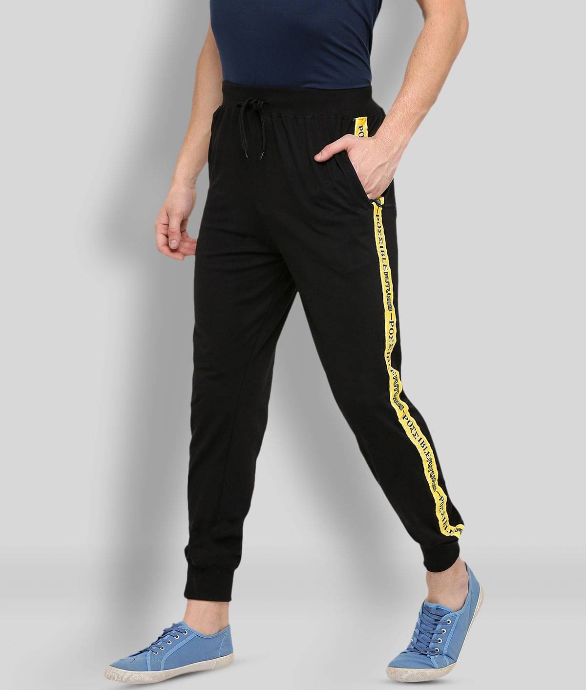 Maniac - Black Cotton Men's Trackpants ( Pack of 1 ) Maniac - Black Cotton Men's Trackpants ( Pack of 1 )