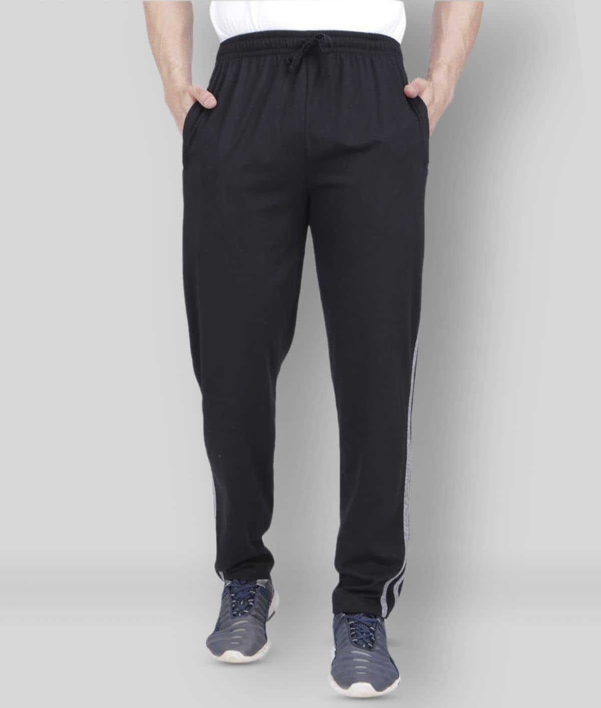 Neo Garments - Black Cotton Men's Trackpants ( Pack of 1 ) - Track Pants | Buy online on ZillyBuy