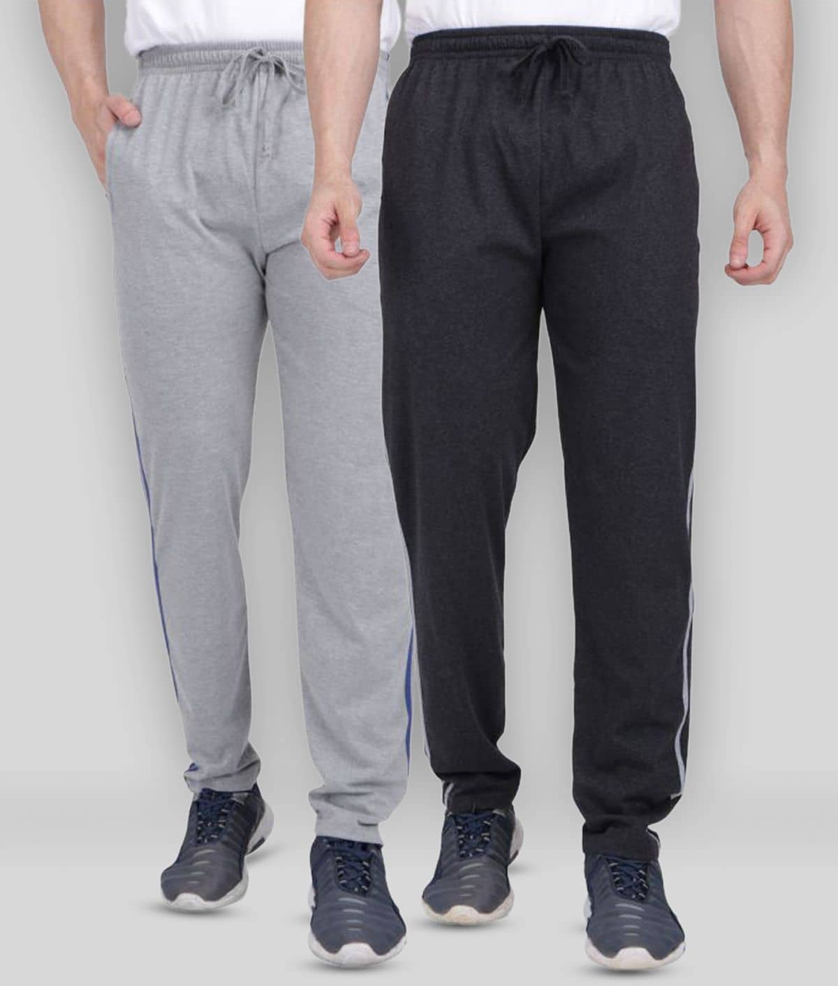 Neo Garments - Green Cotton Blend Men's Trackpants ( Pack of 2 ) - Track Pants | Buy online on ZillyBuy