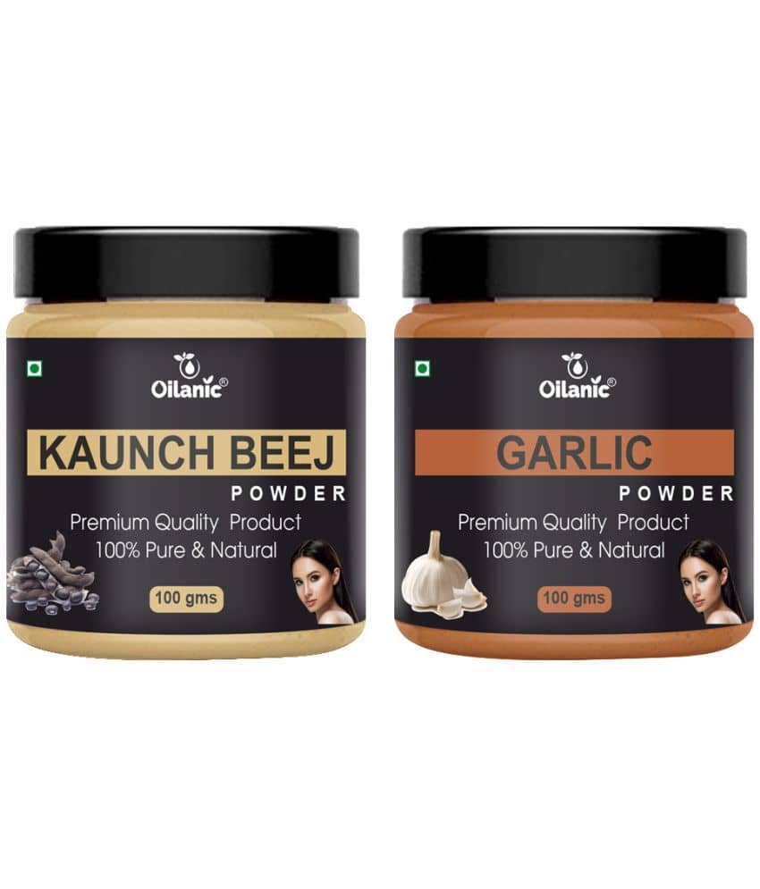 Oilanic 100% Pure Kaunch Beej Powder & Garlic Powder For Skin Hair Mask 200 g Pack of 2