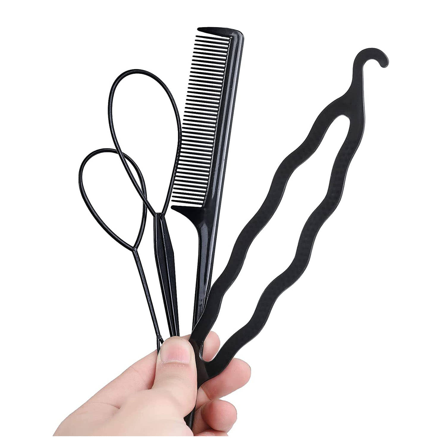 VSAKSH Women's Black Hair Accessories Tools (Combo of 4 Pcs) - Jewellery Sets | Buy online on ZillyBuy