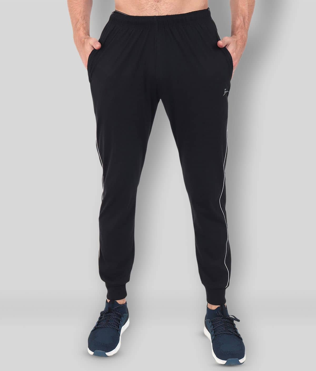 Zeffit - Black Cotton Blend Men's Trackpants ( Pack of 1 ) - Track Pants | Buy online on ZillyBuy