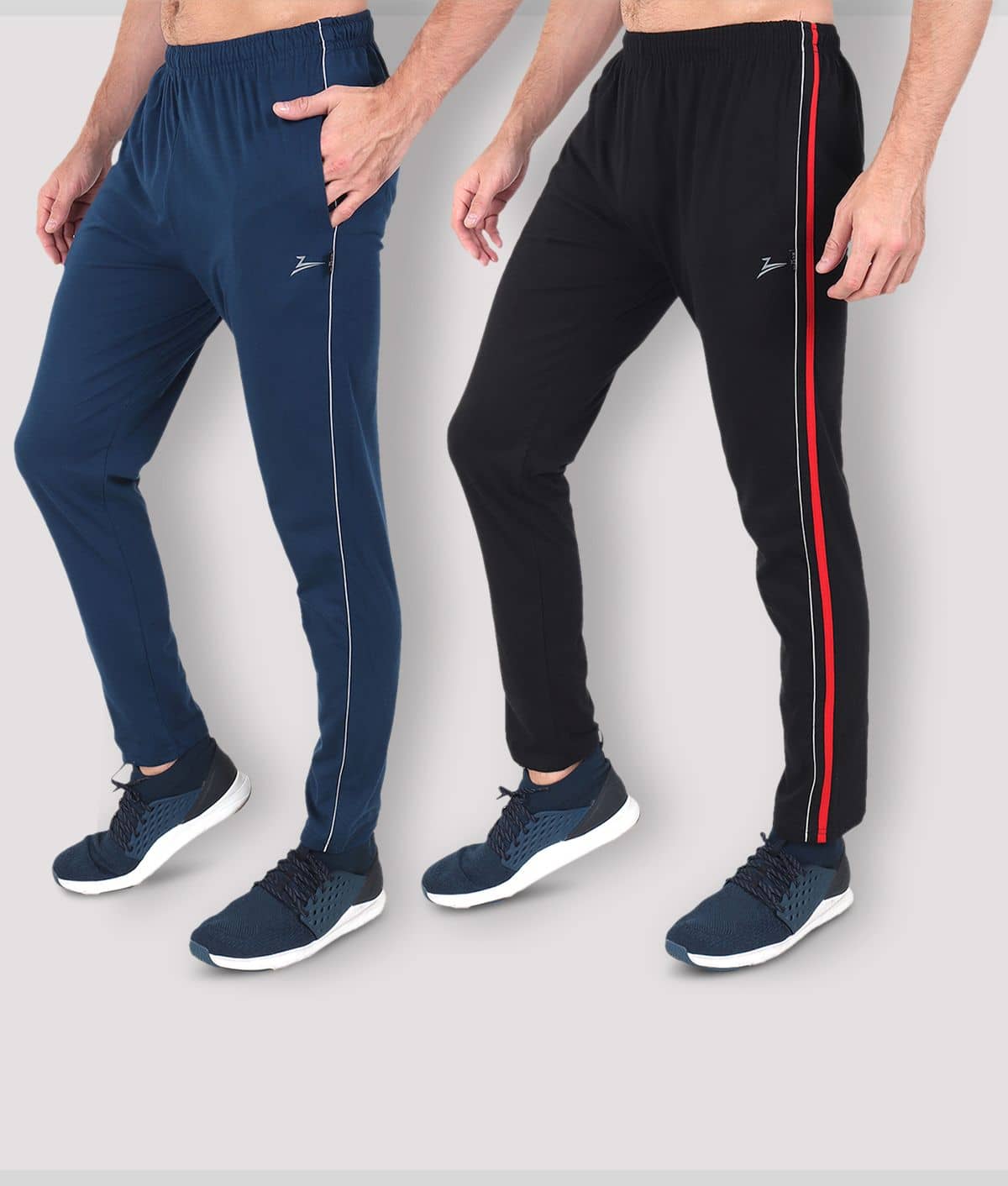 Zeffit - Multicolor Cotton Blend Men's Trackpants ( Pack of 2 ) - Track Pants | Buy online on ZillyBuy