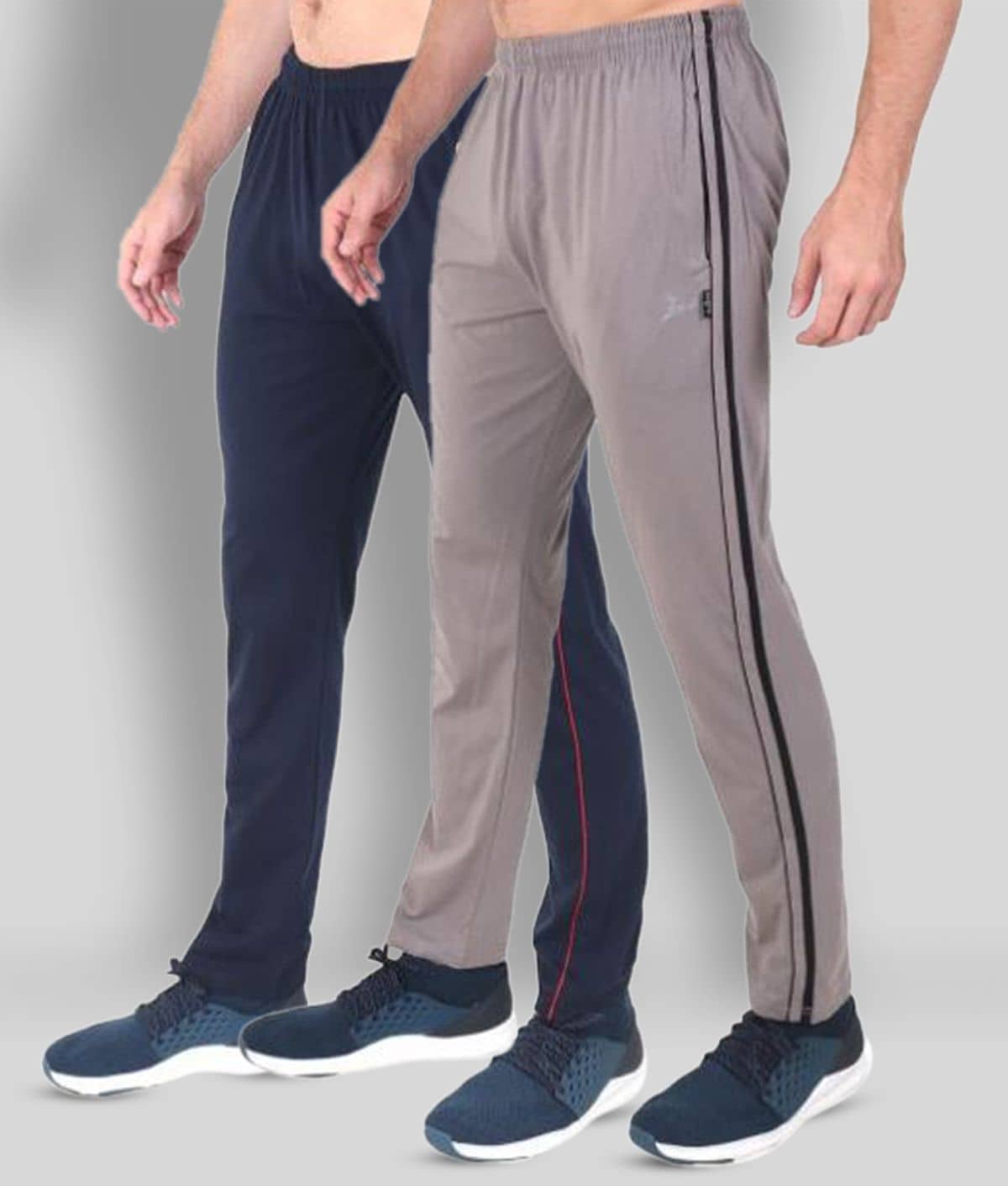 Zeffit - Multicolor Cotton Blend Men's Trackpants ( Pack of 2 ) - Track Pants | Buy online on ZillyBuy