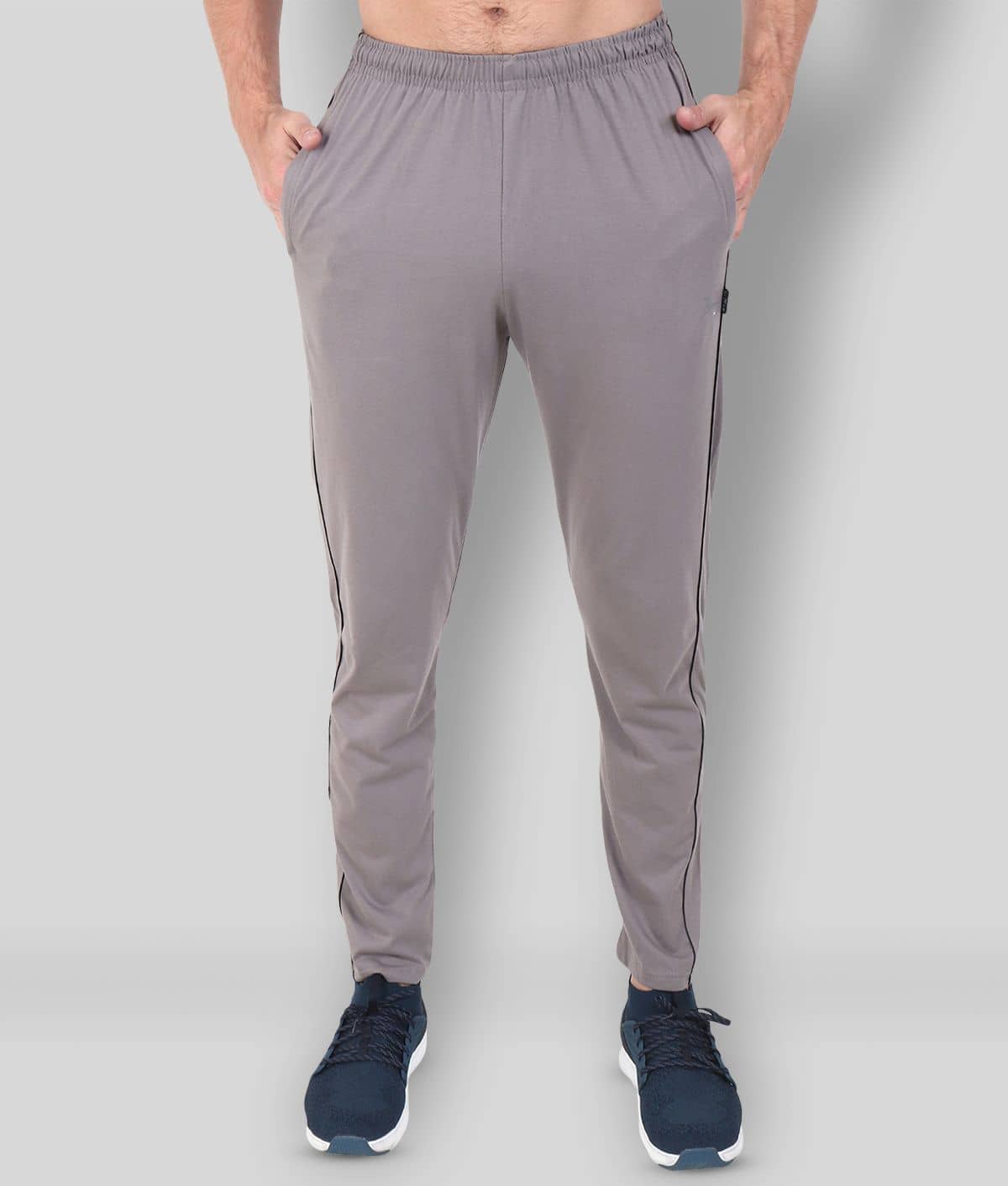 Zeffit - Grey Cotton Blend Men's Trackpants ( Pack of 1 ) - Track Pants | Buy online on ZillyBuy