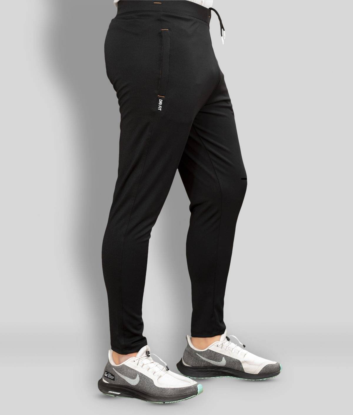 react - Black Polyester Men's Trackpants ( Pack of 1 ) react - Black Polyester Men's Trackpants ( Pack of 1 )