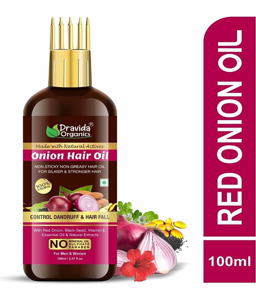 Dravida Organics Onion Hair Oil WITH COMB APPLICATOR 100 mL