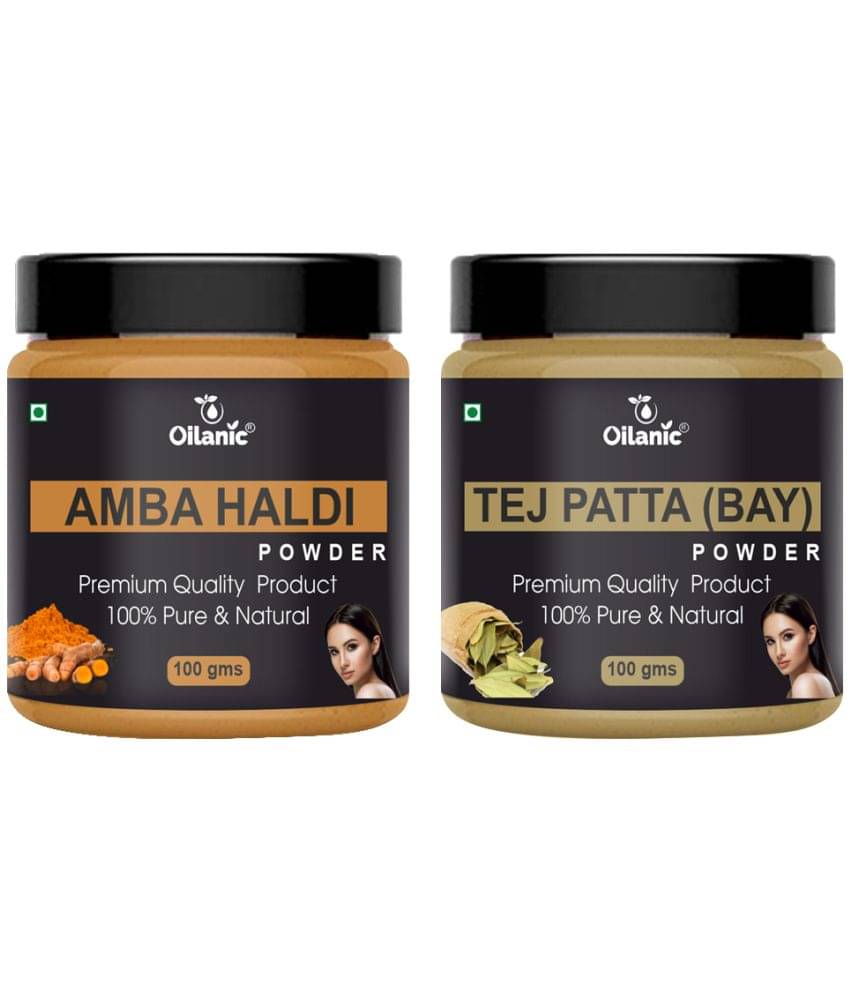     			Oilanic 100% Pure Amba Haldi Powder & Tej Patta For Skincare Hair Mask 200 g Pack of 2