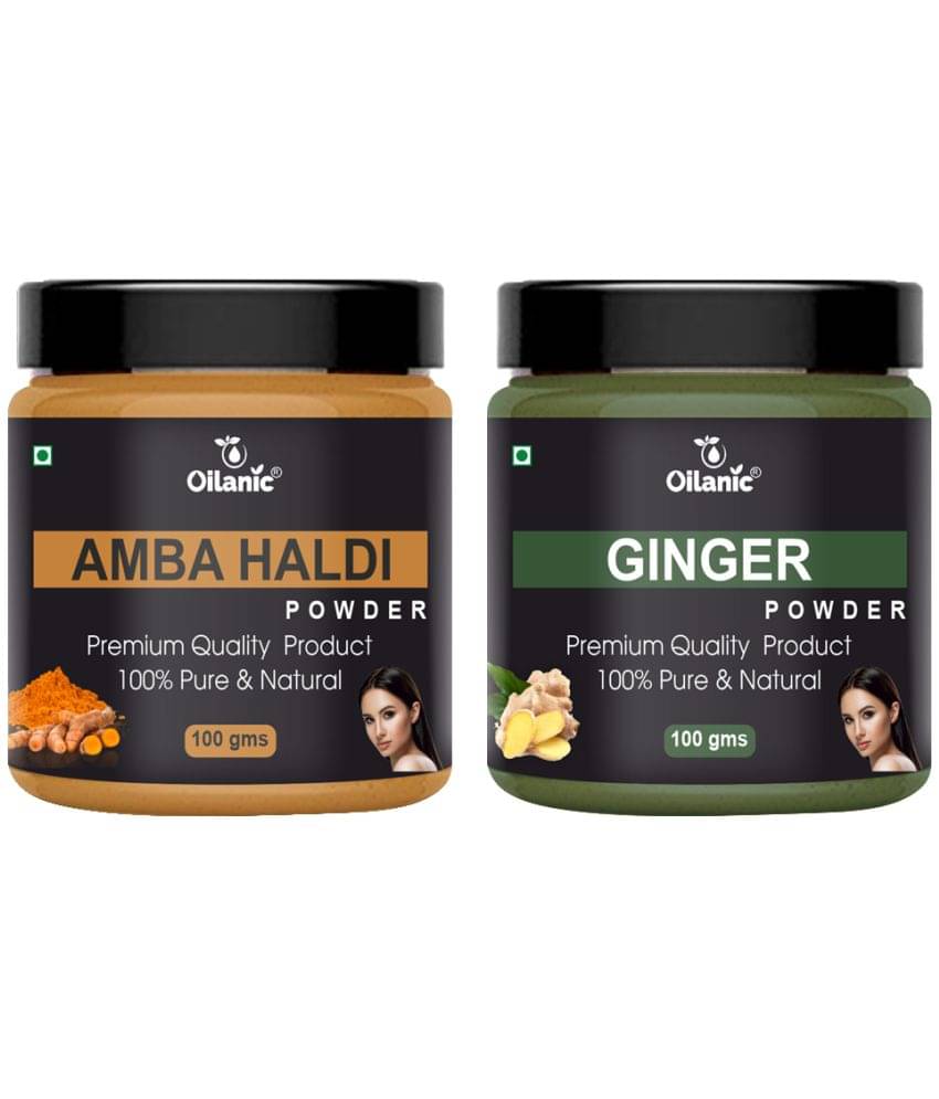 Oilanic 100% Pure Amba Haldi Powder & Ginger Powder For Skincare Hair Mask 200 g Pack of 2     			Oilanic 100% Pure Amba Haldi Powder & Ginger Powder For Skincare Hair Mask 200 g Pack of 2