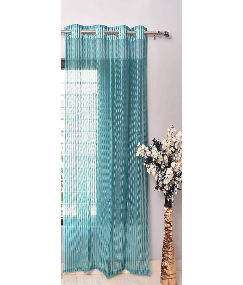 Panipat Textile Hub Others Semi-Transparent Eyelet Window Curtain 7 ft Single -White