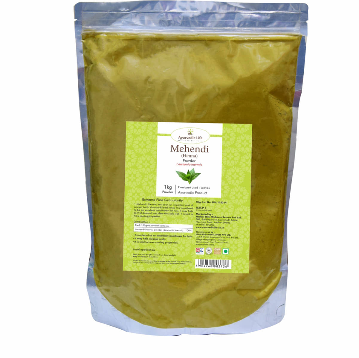 Ayurvedic Life Mehandi Powder 1 Kg Pack of 1