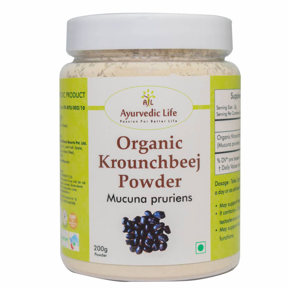 Ayurvedic Life Organic Krounchbeej Powder 200 Gm Pack of 1